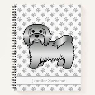 Cuaderno Ilustración y nombre de perro de dibujos animados 