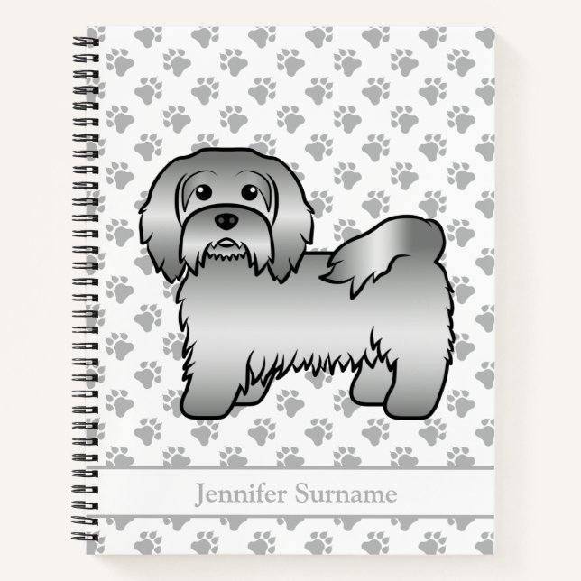 Cuaderno Ilustración y nombre de perro de dibujos animados  (Anverso)
