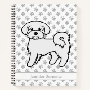 Cuaderno Ilustración y nombre de perro de dibujos animados 