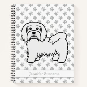 Cuaderno Ilustración y nombre de perro de dibujos animados