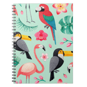 Cuaderno Ilustraciones acuáticos, flores tropicales