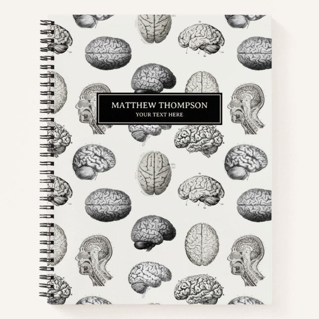 Cuaderno Ilustraciones Antiguas de Anatomía Cerebral Biolog (Anverso)