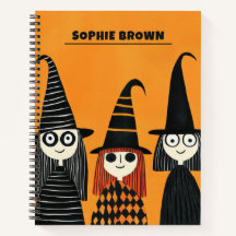 Ilustraciones de bruja con nombre Halloween