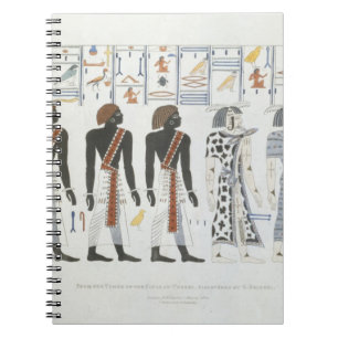 Cuaderno Ilustraciones de hieroglyphics de las tumbas de t
