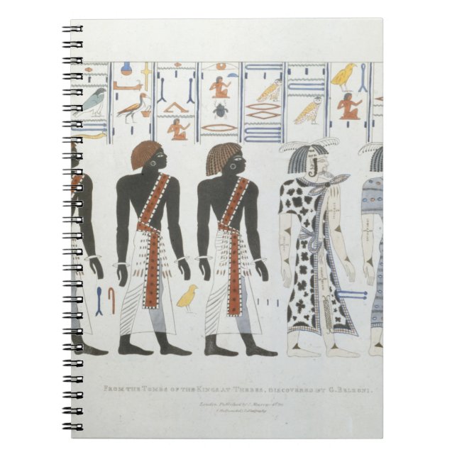 Cuaderno Ilustraciones de hieroglyphics de las tumbas de t (Frente)