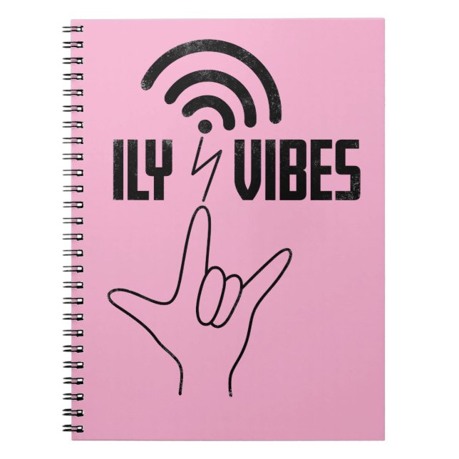 Cuaderno ILY Vibes - Diseño ASL  (Frente)