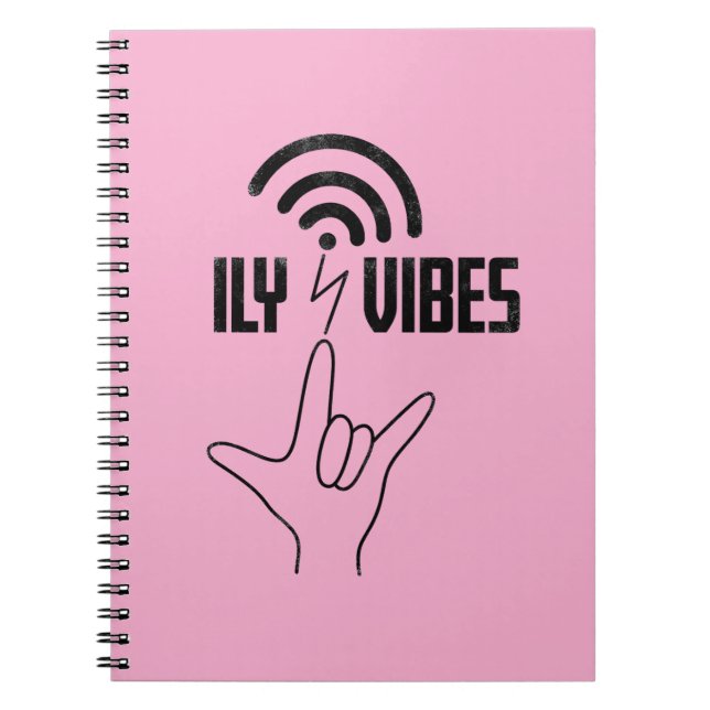 Cuaderno ILY Vibes - Diseño ASL  (Frente)