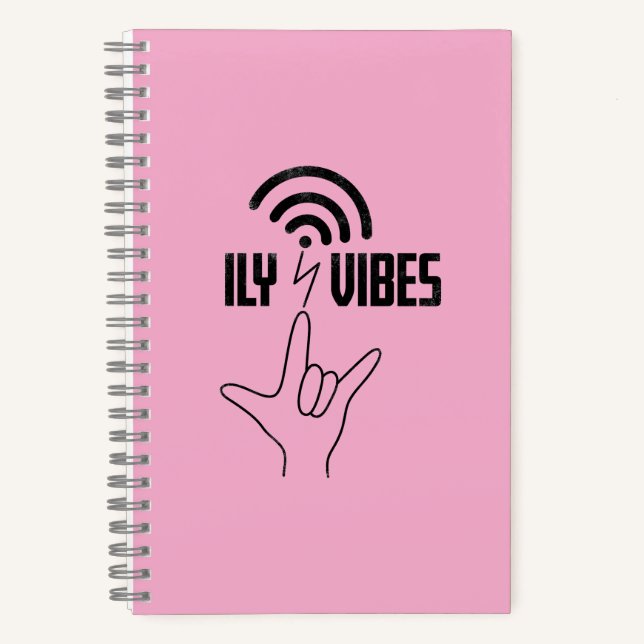 Cuaderno ILY Vibes - Diseño ASL (Anverso)