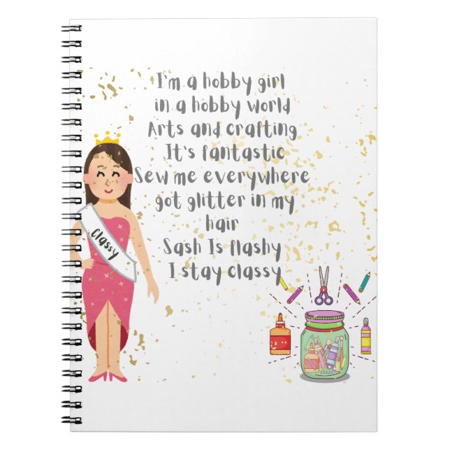 Cuaderno I'm a Hobby Girl in A Hobby World Notebook (Frente)