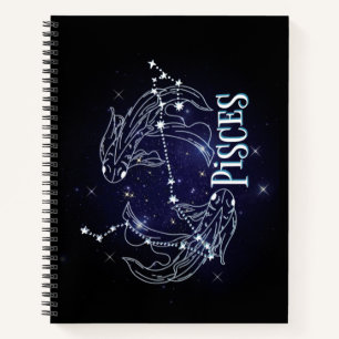 Cuaderno Im A Pisces Zodiac. Rótulo Pisces Zodiac De Moda