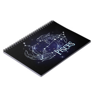 Cuaderno Im A Pisces Zodiac. Rótulo Pisces Zodiac De Moda