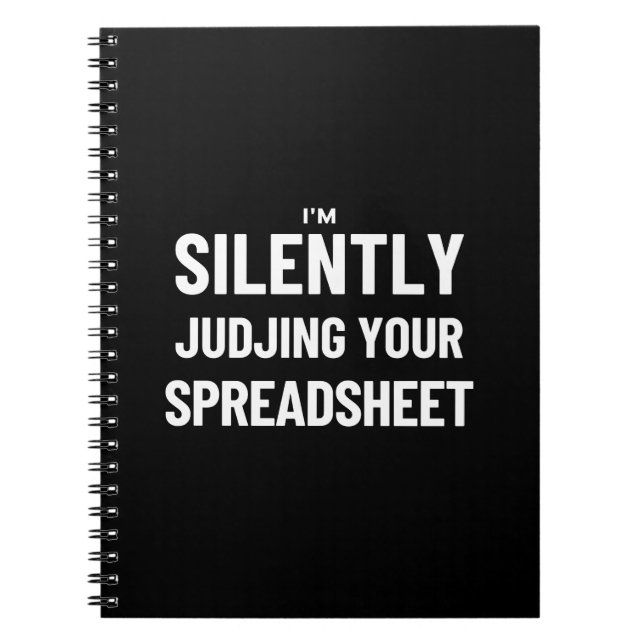 Cuaderno I'm Silently judjing your Spreadsheet  (Frente)