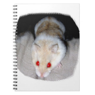 Cuaderno Imagen blanca y rubia del hámster del albino