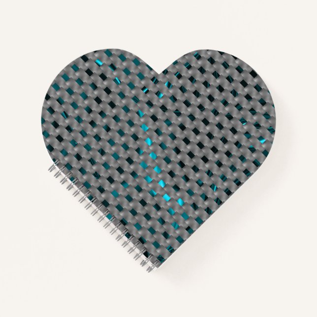 Cuaderno Imagen cian bajo placas grises, formas rectangular (Anverso)