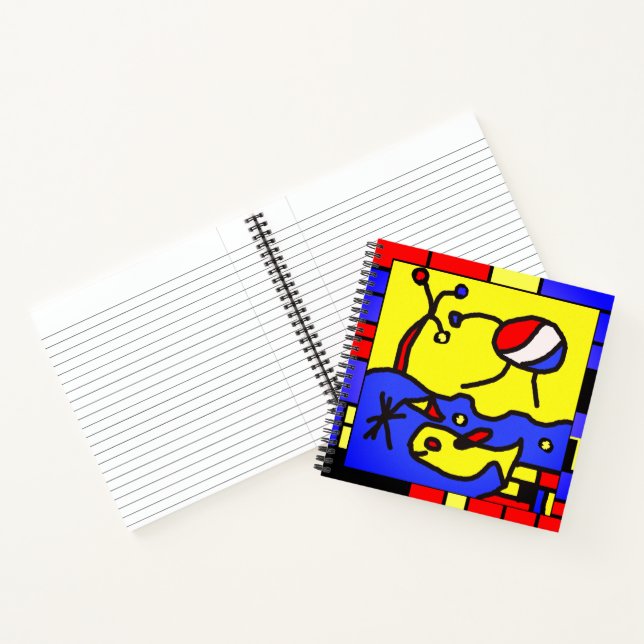 Cuaderno Imagen con arte moderno de pescado (Interior)
