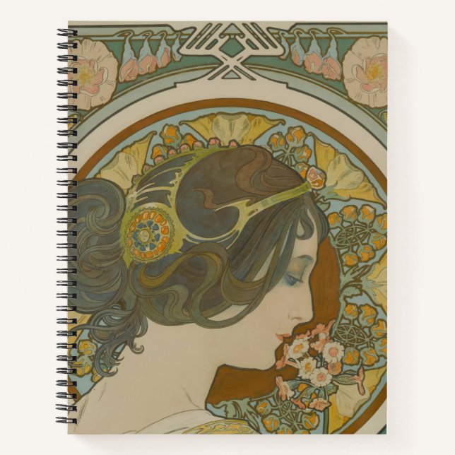 Cuaderno Imagen de Alphonse Mucha (1899) (Anverso)