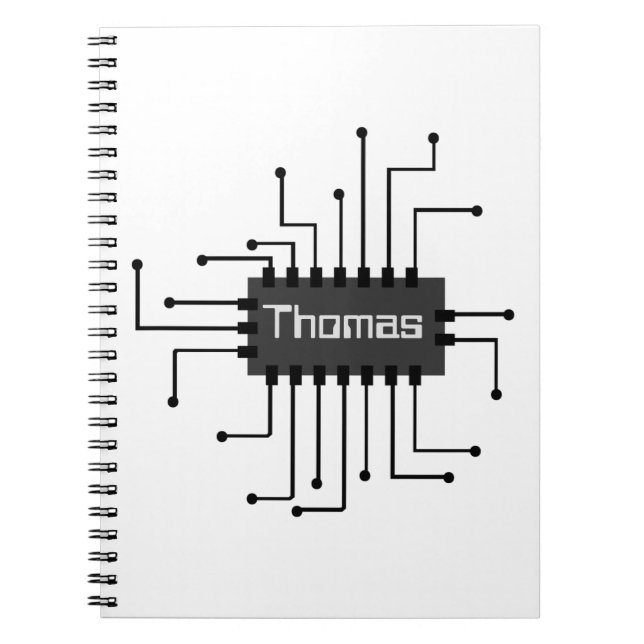 Cuaderno Imagen de chip IC de equipo personalizado (Frente)