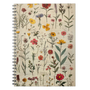 Cuaderno Imagen de estilo herbario victoriano
