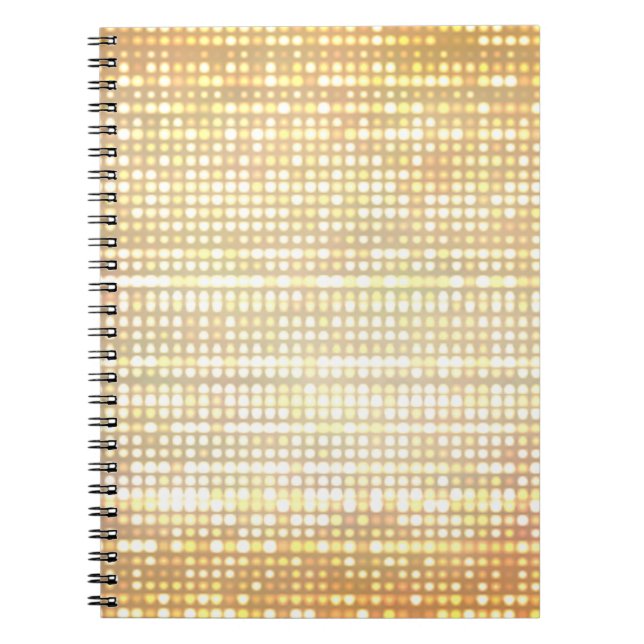 Cuaderno Imagen de luces de estadio desenfocadas. (Frente)