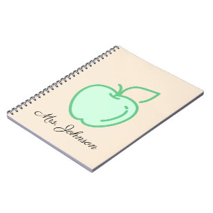 Cuaderno Imagen de manzana verde claro