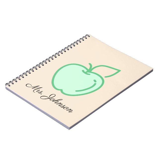Cuaderno Imagen de manzana verde claro (Lado Izquierdo)