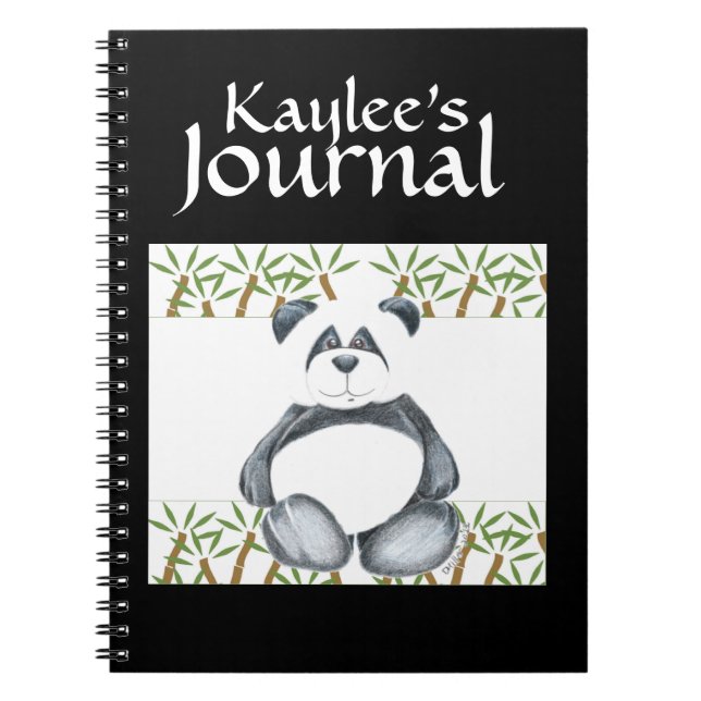 Cuaderno Imagen del oso de panda (Frente)