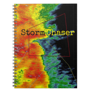 Cuaderno Imagen del radar del cazador de la tormenta