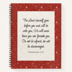 Cuaderno Imagen del versículo bíblico de Deuteronomio 31:8 