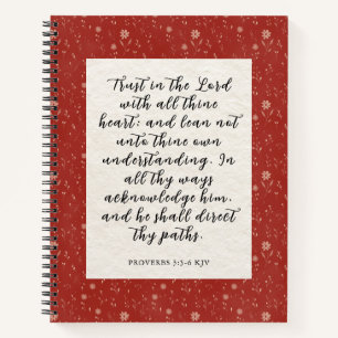 Cuaderno Imagen del versículo de la Biblia Proverbios 3:5-6