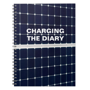 Cuaderno Imagen divertida de un panel de energía solar