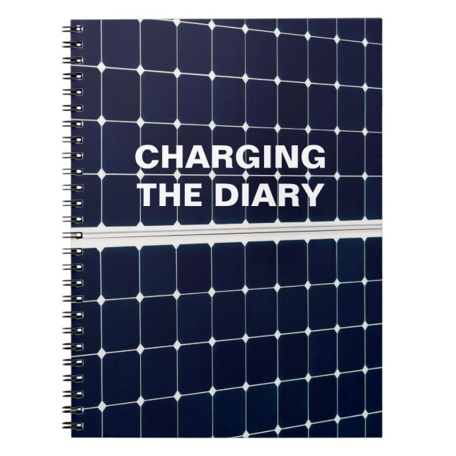 Cuaderno Imagen divertida de un panel de energía solar (Frente)