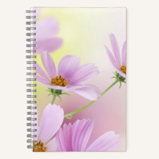 Cuaderno Imagen personalizada y acuarela de flor rosa