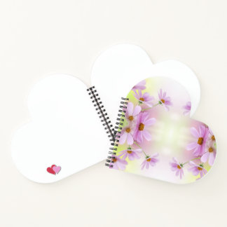 Cuaderno Imagen personalizada y acuarela de flor rosa