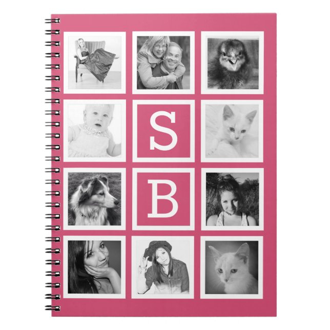 Cuaderno Imágenes rosadas femeninas de Instagram con las (Frente)