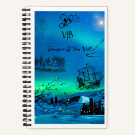 Cuaderno Imagina verde azul si