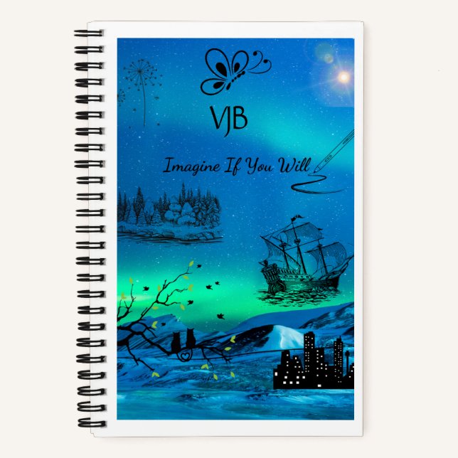 Cuaderno Imagina verde azul si (Anverso)