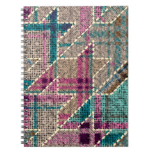 Cuaderno Imitación del patrón de patchwork indio con textur