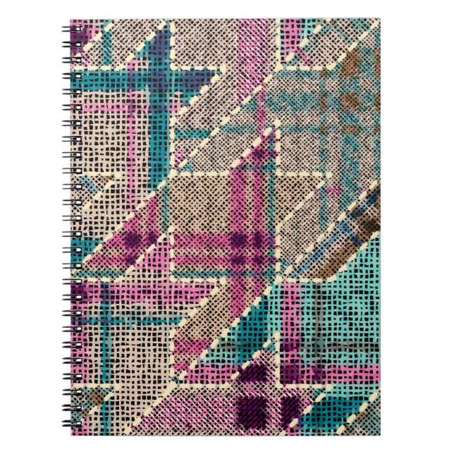 Cuaderno Imitación del patrón de patchwork indio con textur (Frente)