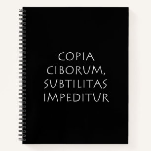 Cuaderno impedimento del ciboro subtilitas
