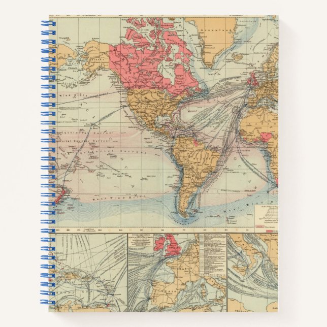 Cuaderno Imperio británico, rutas, corrientes (Anverso)