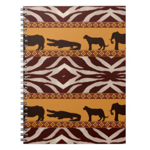 Cuaderno Impresión animal de patrón de cebra africana triba