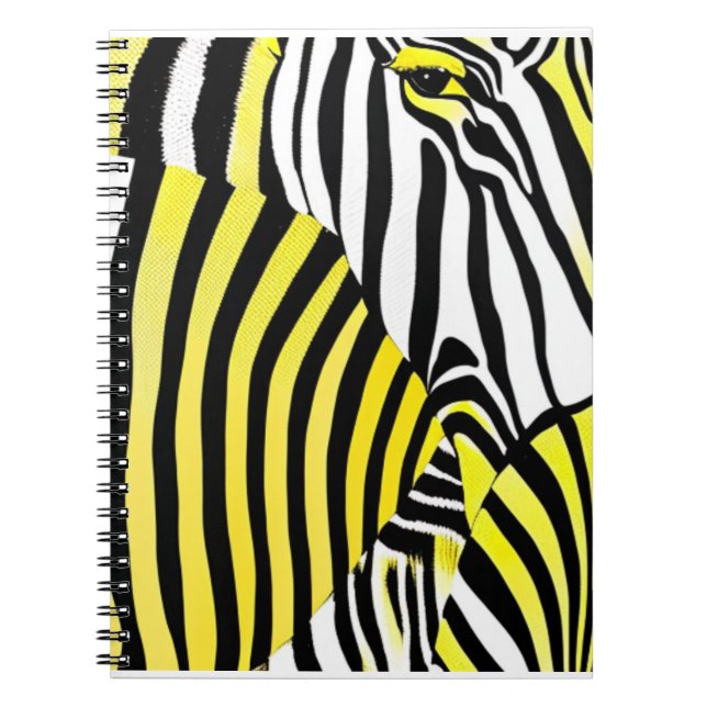 Cuaderno Impresión animal de rayas de cebra (Frente)