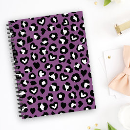 Cuaderno Impresión animal, leopardo morado, puntos de chita