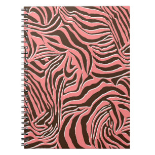Cuaderno Impresión animal, patrón de cebra impecable.
