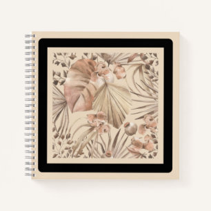 Cuaderno Impresión artística botánica neutral elegante
