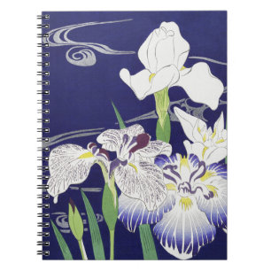 Cuaderno Impresión artística de iris japonés vintage de Kog