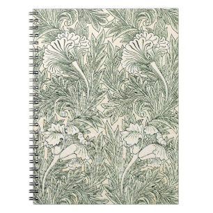 Cuaderno Impresión artística floral Tulipán Verde de Willia