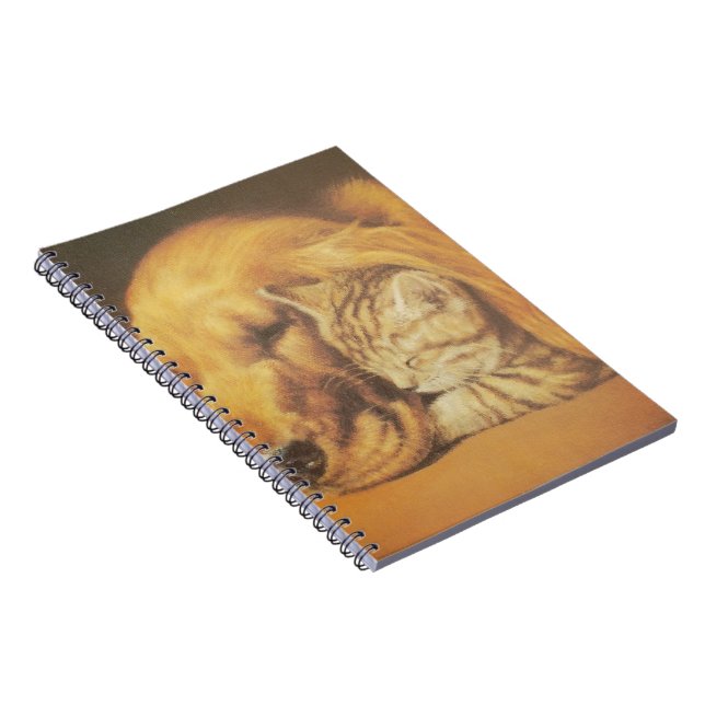 Cuaderno Impresión asombrosa del arte de la peluca de gatos (Lado Derecho)