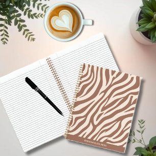 Cuaderno Impresión cebra-mousse Mocha-