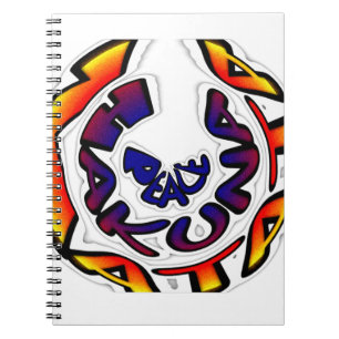 Cuaderno Impresión circular de arte "Peace Hakuna Matata"
